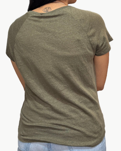 TELCY KNIT T-SHIRT IN ARMY