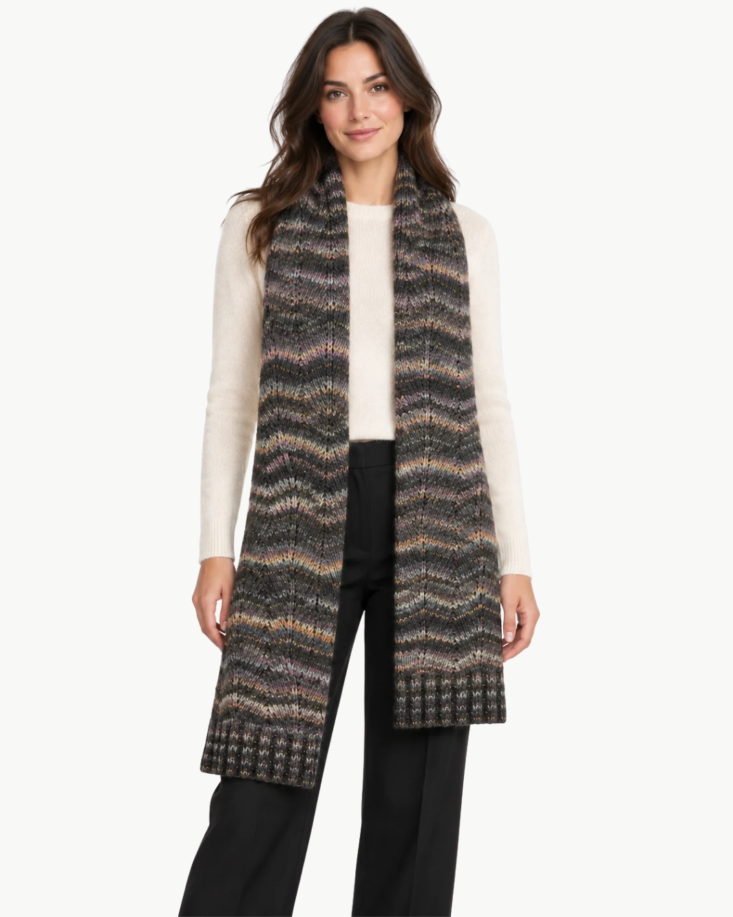 Space Dye Basketweave Scarf
