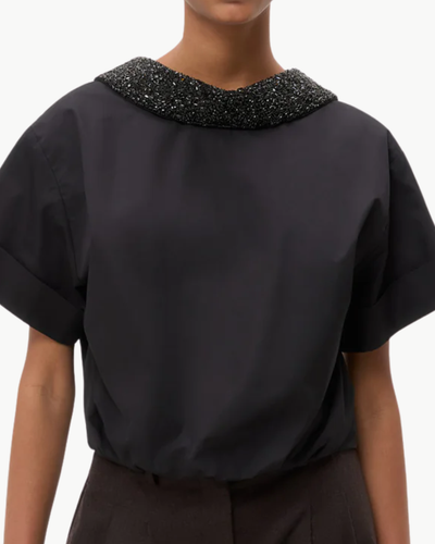 FOREVER AND ALWAYS W/ CRYSTAL COLLAR IN BLACK