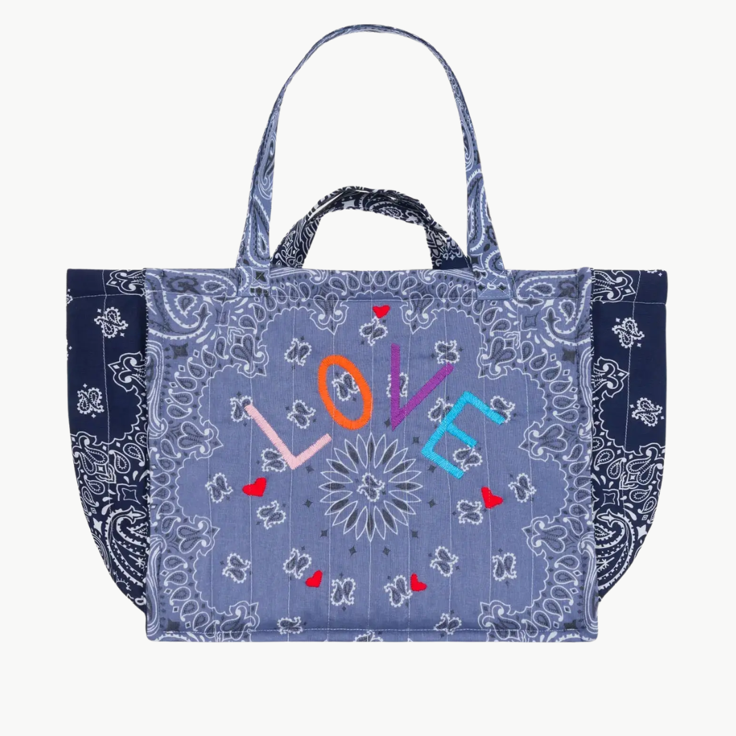 Medium Quilted Tote Bag - Love