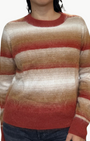 Autumn Cashmere BRUSHED OMBRE STRIPE CREW at Romi Boutique