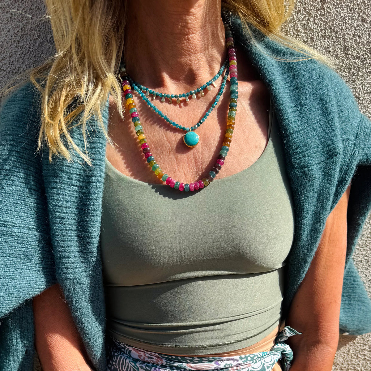 Anna Beck Apatite Charm Necklace at Romi Boutique