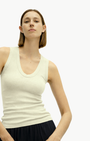 Enza Costa TEXTURED RIB SLEEVELESS U at Romi Boutique