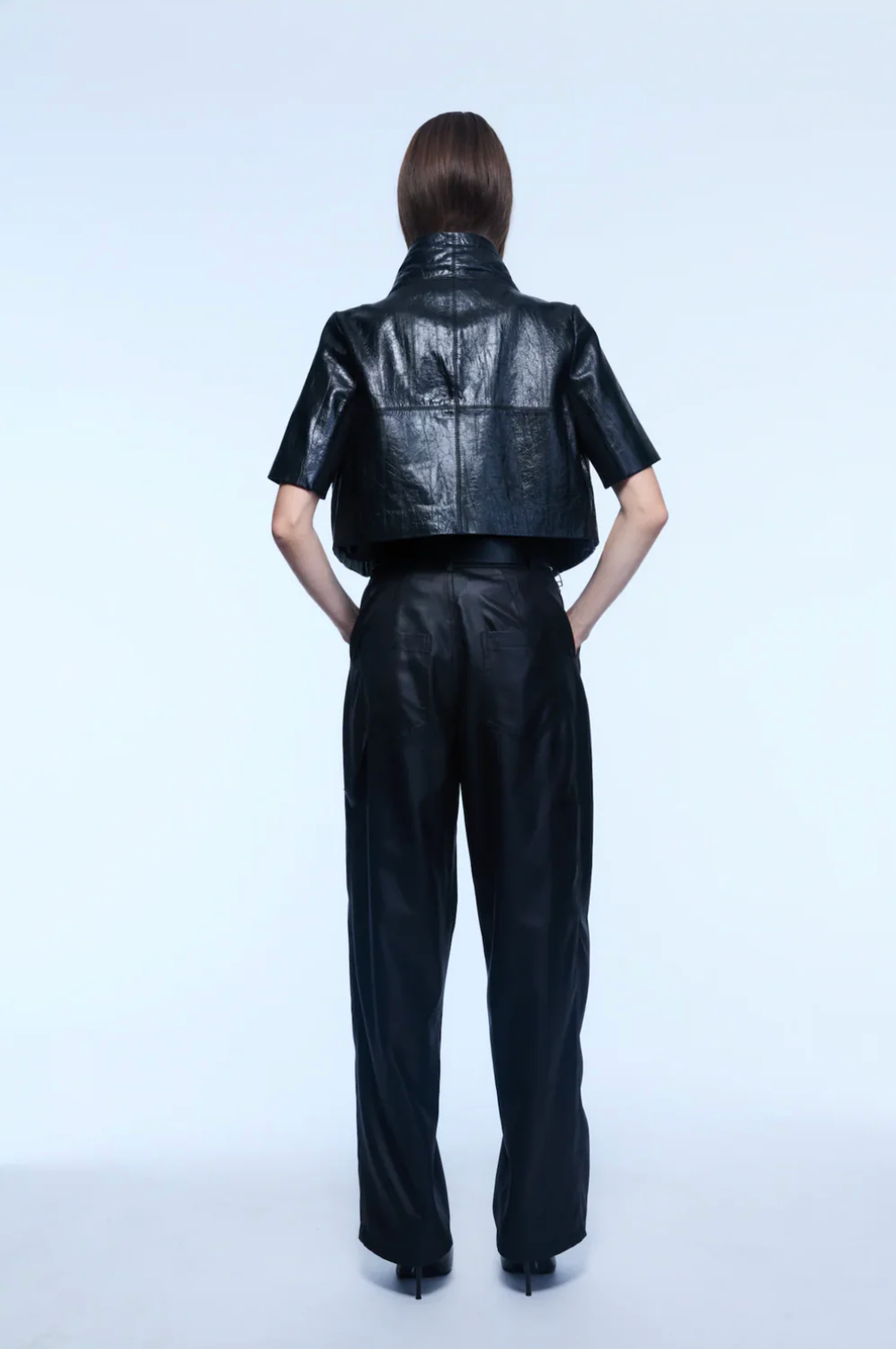 Cropped Leather Jacket