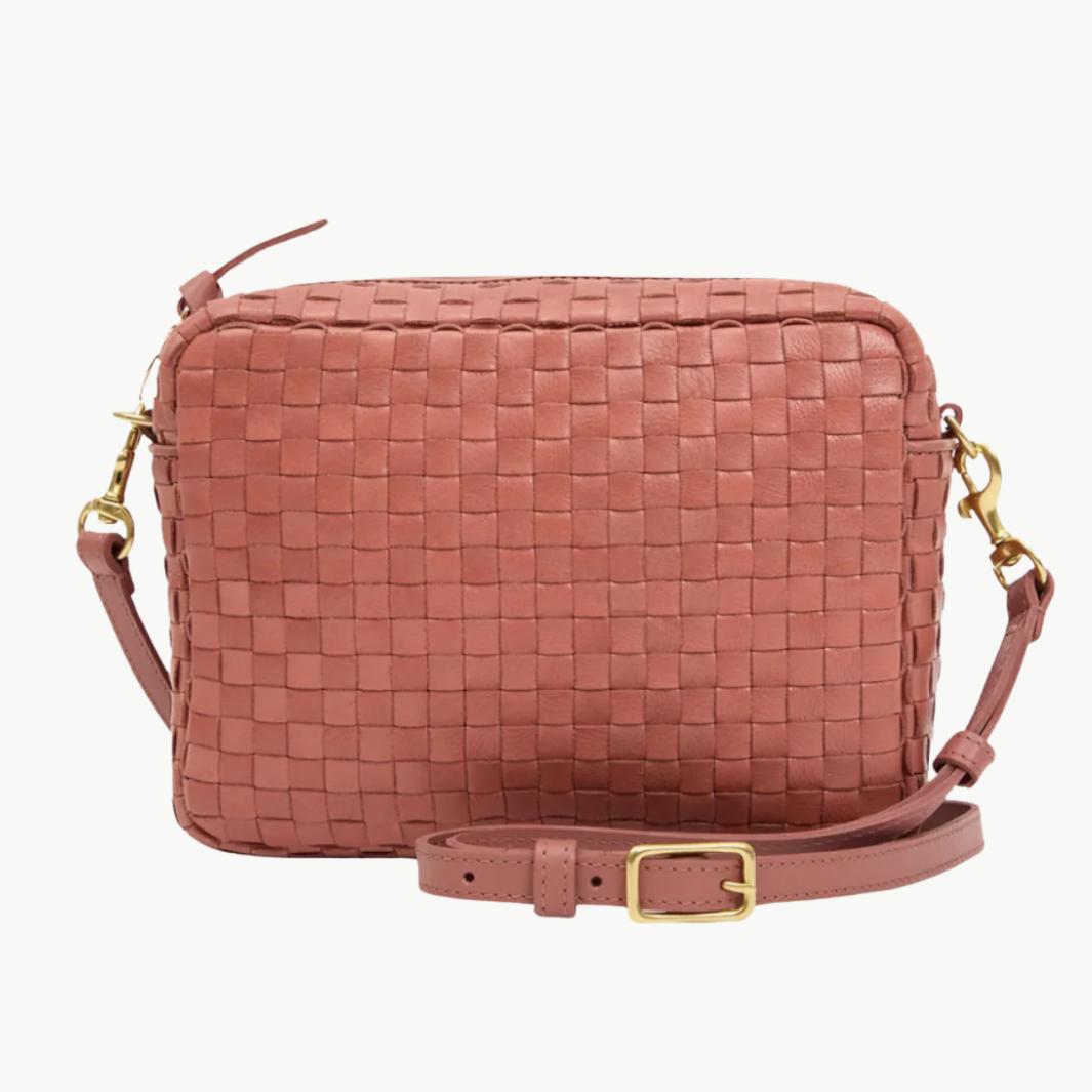 Clare V MIDI SAC WOVEN CHECKER at Romi Boutique