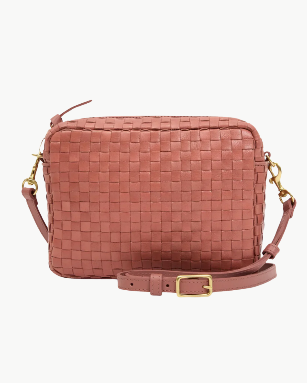Clare V MIDI SAC WOVEN CHECKER at Romi Boutique