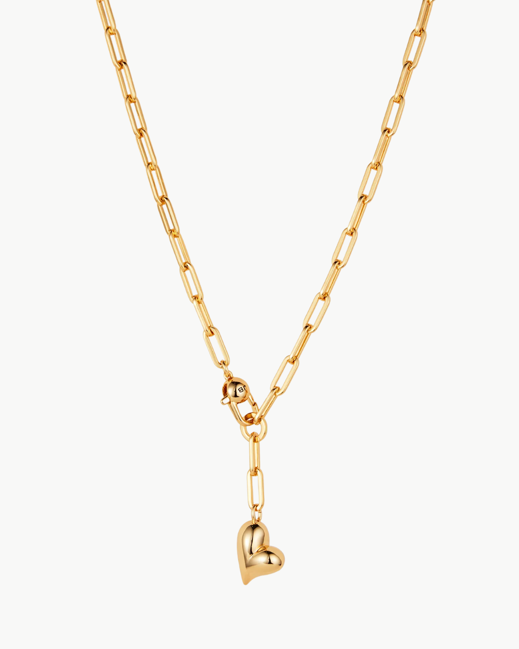 PUFFY HEART NECKLACE IN GOLD