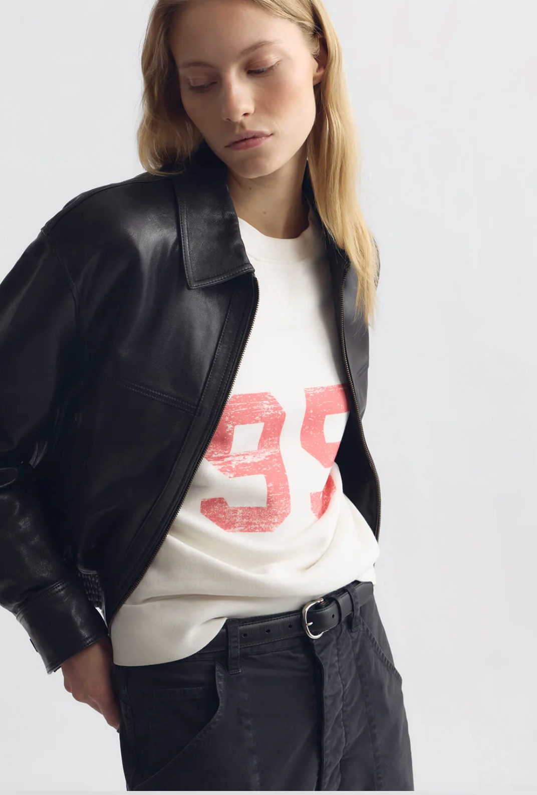 Aime Leather Bomber Jacket