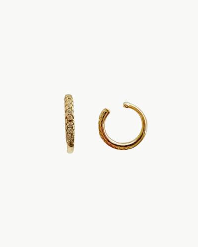 CHARLOTTE PAVE EAR CUFF IN GOLD - Romi Boutique