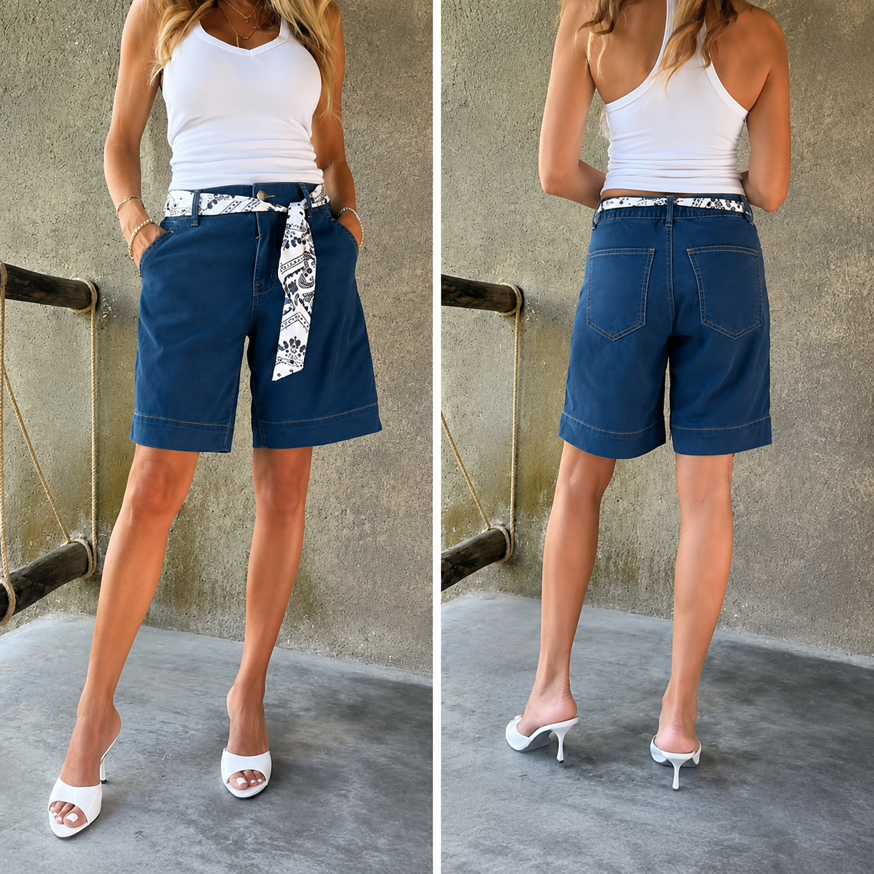 Bevy Flog Jess Shorts at Romi Boutique