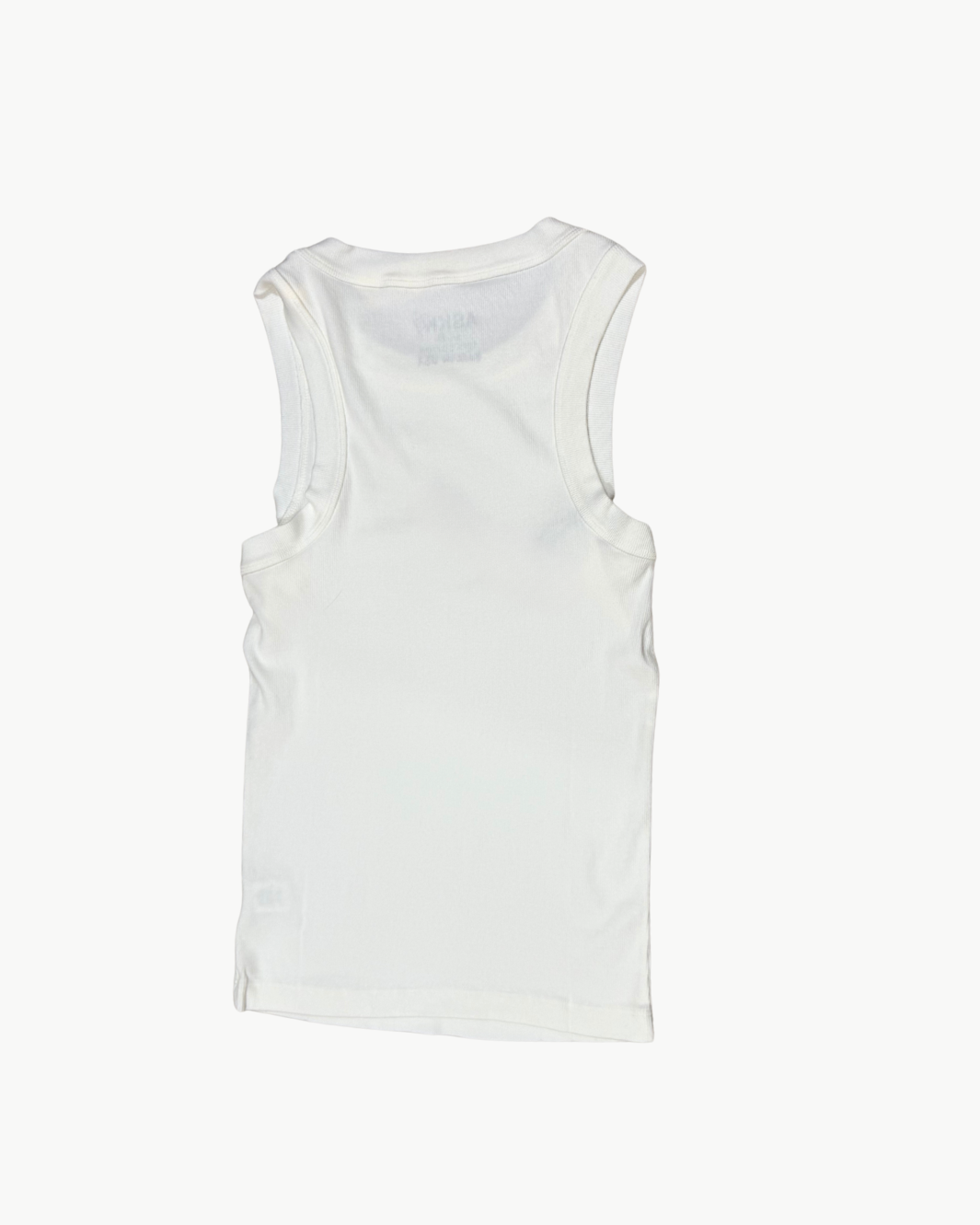RIB TANK IN IVORY - Romi Boutique