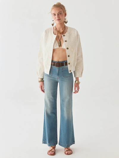 BOTICCELLI JACKET IN TESELA IVORY - Romi Boutique