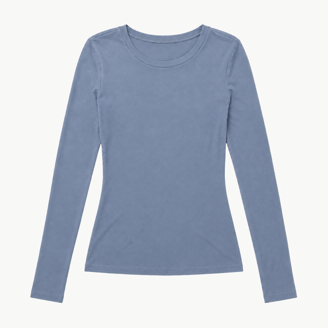 Fluid Silk Rib Essential Crew