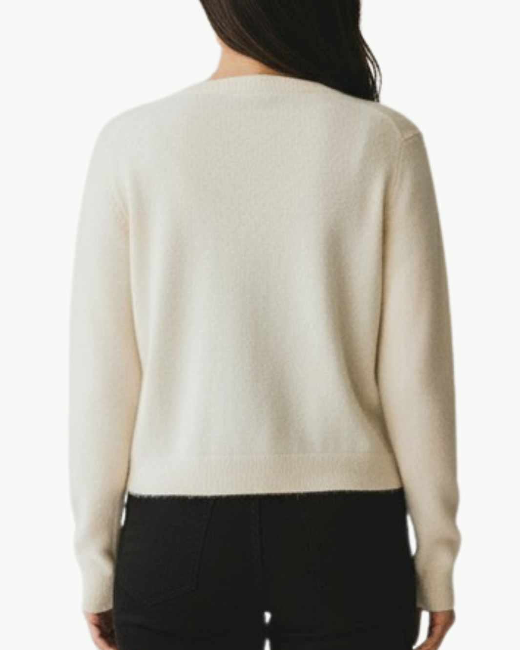 BRUSHED BABY CARDIGAN IN CLOUDS