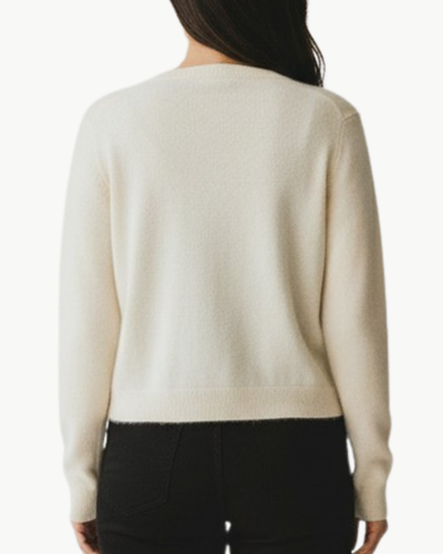 BRUSHED BABY CARDIGAN IN CLOUDS