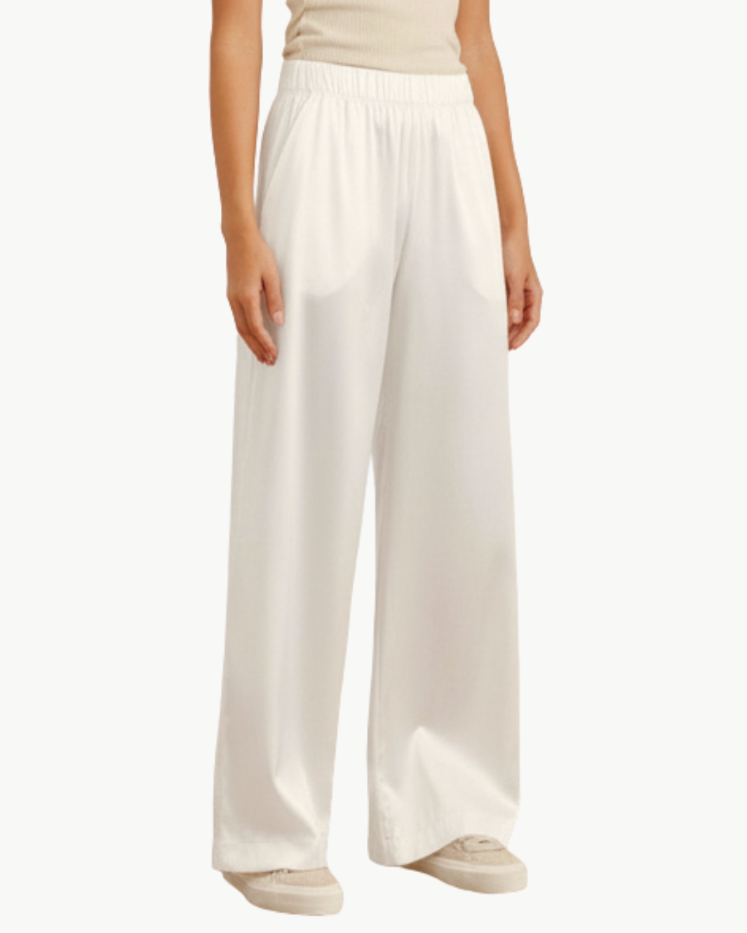 BRYNN HIGH RISE PULL ON WIDE LEG PANT - Romi Boutique