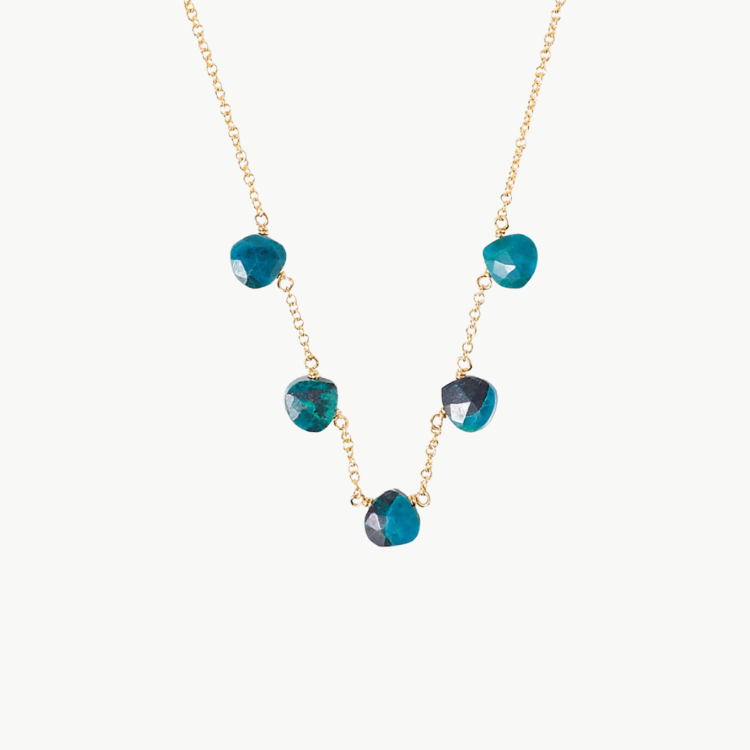 Chan Luu DANGLE NECKLACE IN CHRYSOCOLLA at Romi Boutique