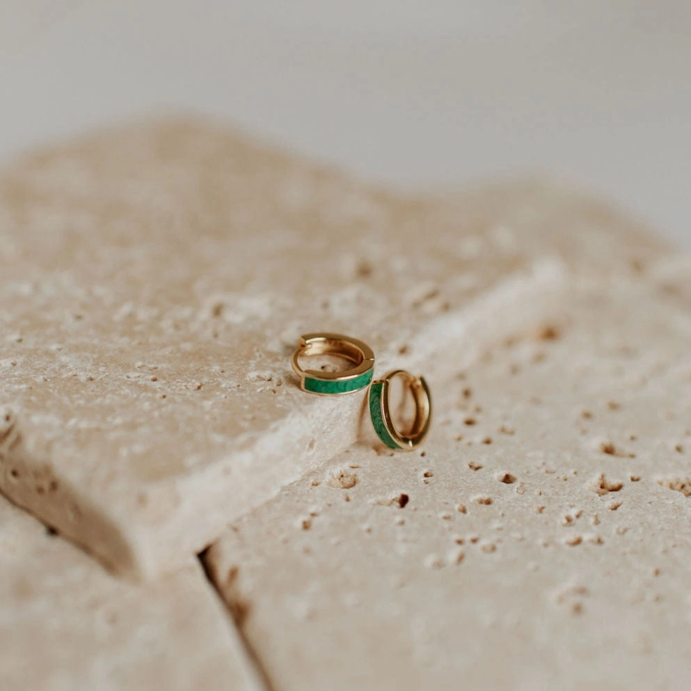 Romi Az Turquoise Hoops at Romi Boutique