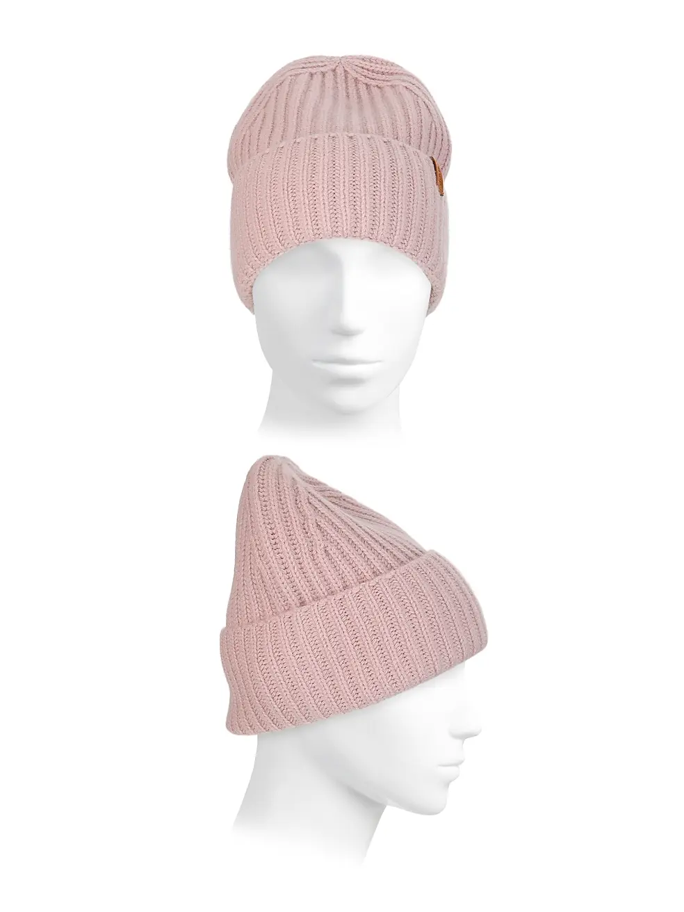 BOILED CASHMERE CHUNKY HALF CARDIGAN KNIT HAT IN BALETTO - Romi Boutique