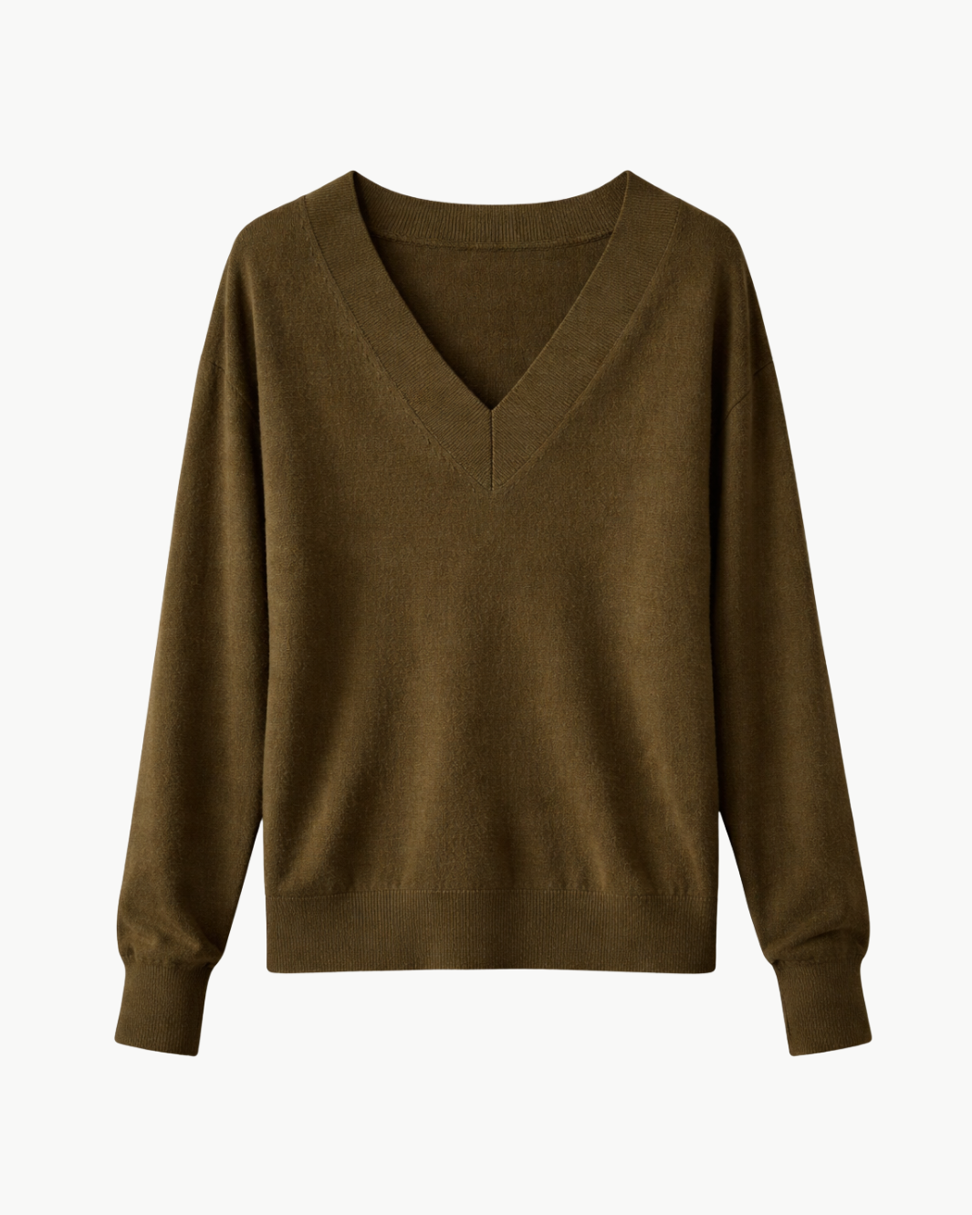 RYLA CASHMERE V-NECK PULLOVER