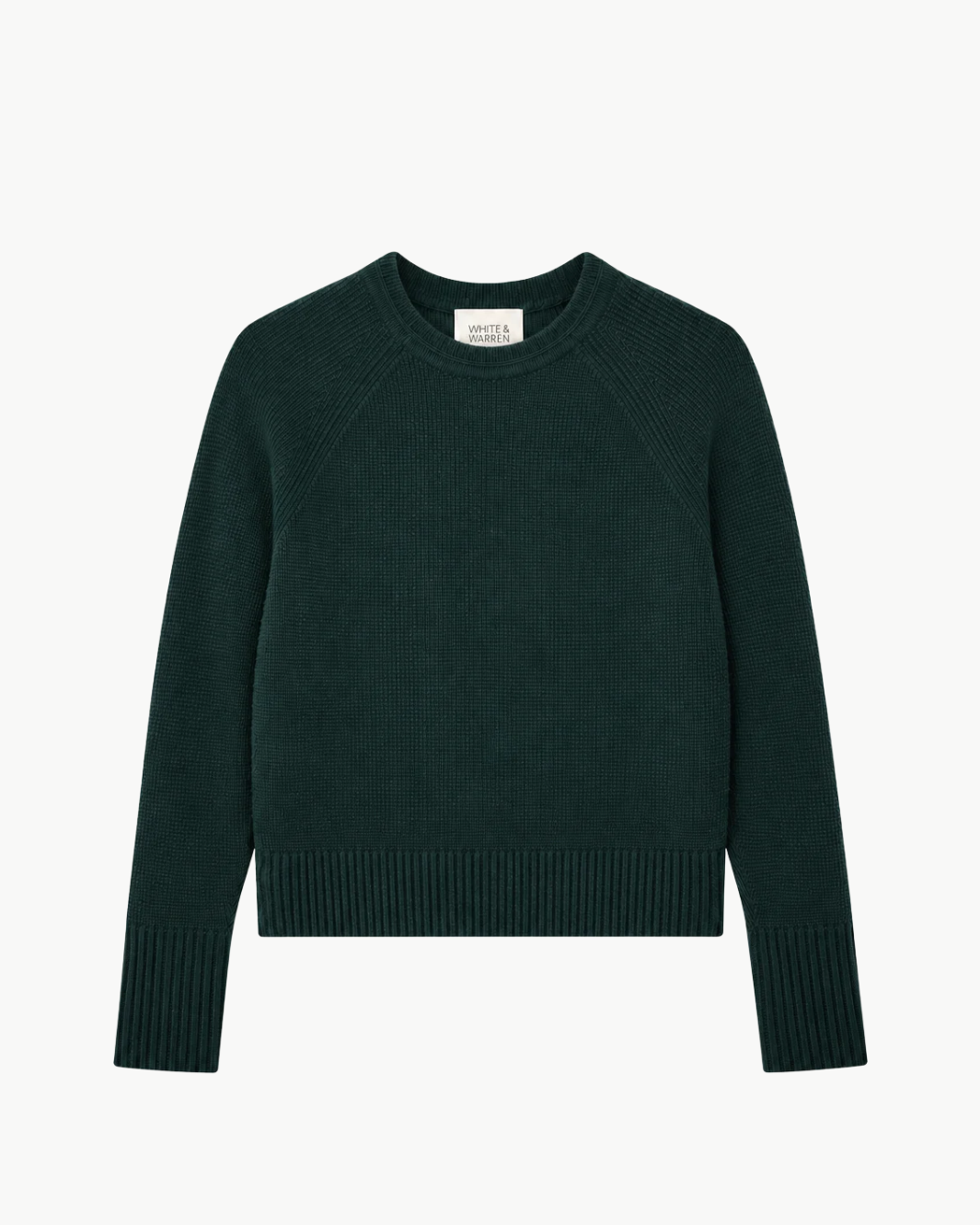 White & Warren Cashmere Waffle Sweatshirt at Romi Boutique