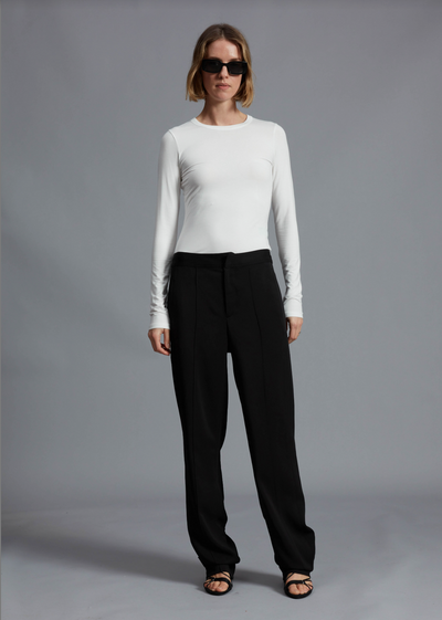 LUCA JERSEY SLIM LONG SLEEVE IN WHITE