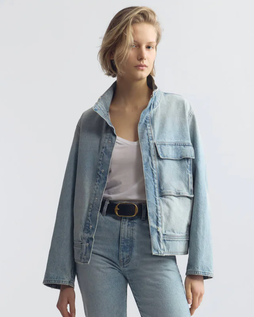 Nili Lotan MARILOU DENIM JACKET at Romi Boutique