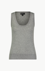 Minnie Rose SUPIMA COTTON CASHMERE SCOOP NECK TANK at Romi Boutique