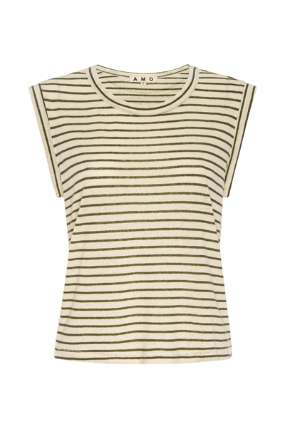 SLEEVELESS LOVE TEE IN RESEDA MULTI - Romi Boutique