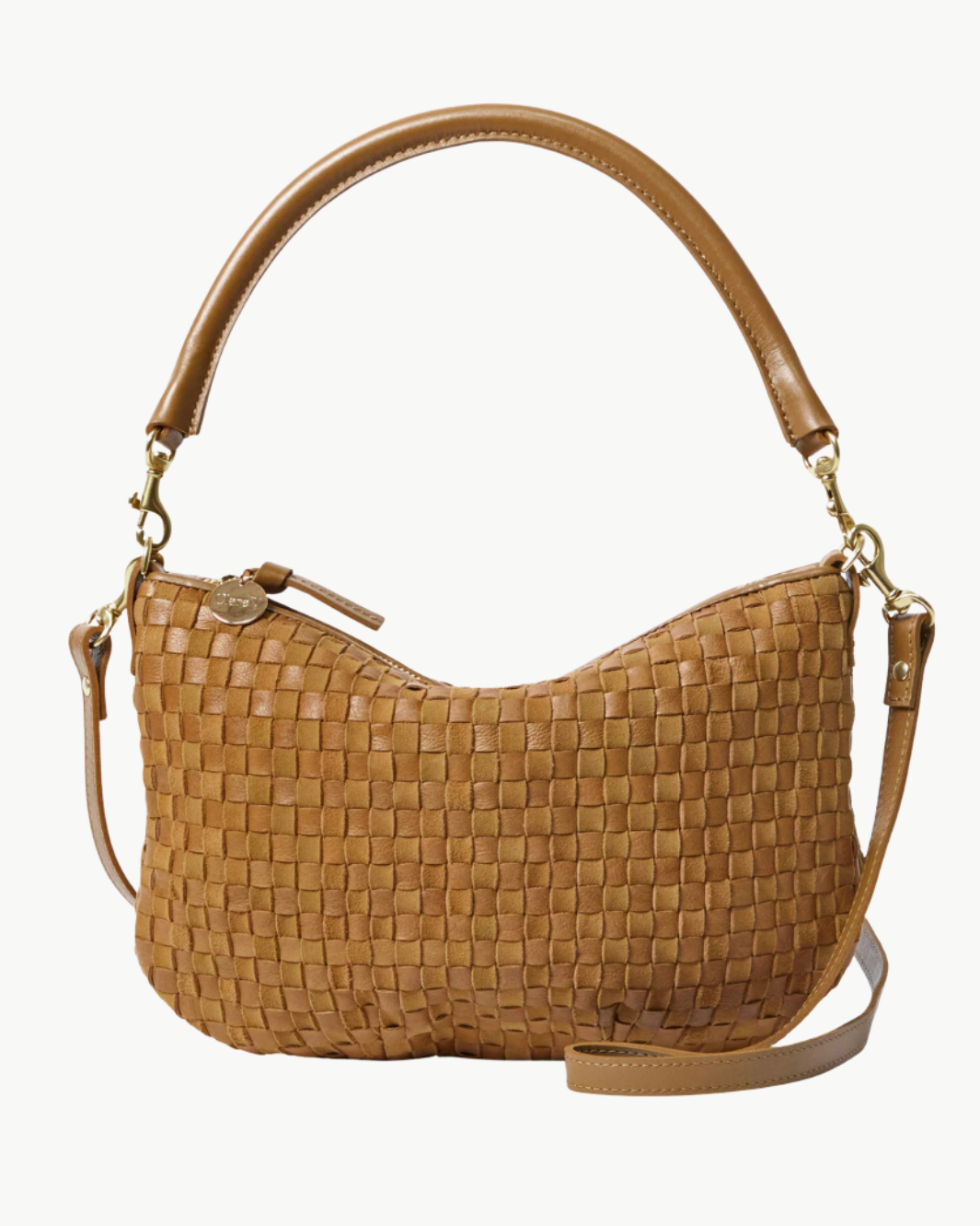 PETIT MOYEN MESSENGER LEATHER/SUEDE WOVEN CHECKER - Romi Boutique