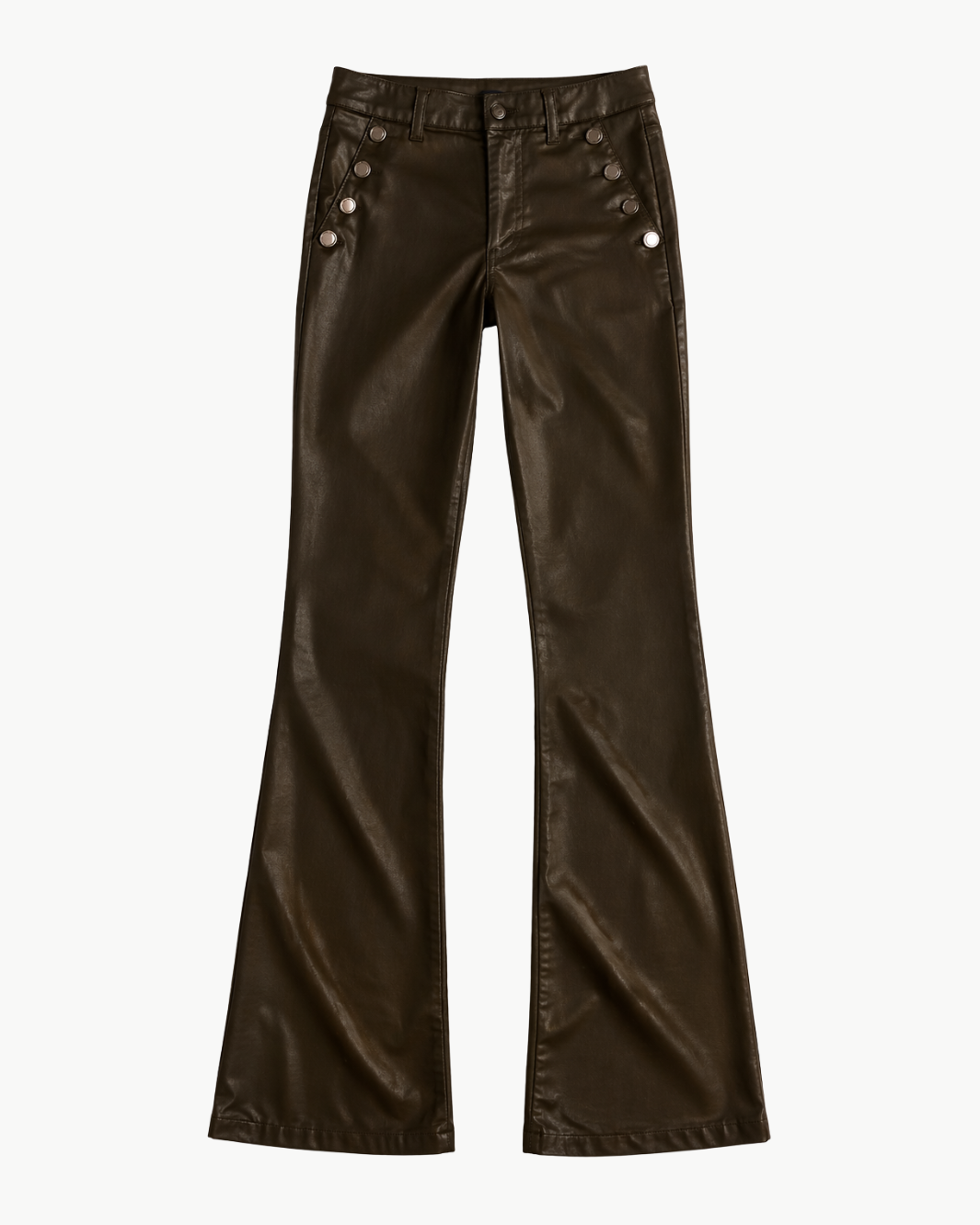 Ramy Brook Helena Coated High-Rise Flare Jean at Romi Boutique