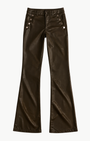 Ramy Brook Helena Coated High-Rise Flare Jean at Romi Boutique