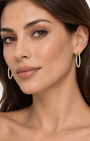 Emerson Stone Signature Inside-Out Diamond Hoops at Romi Boutique