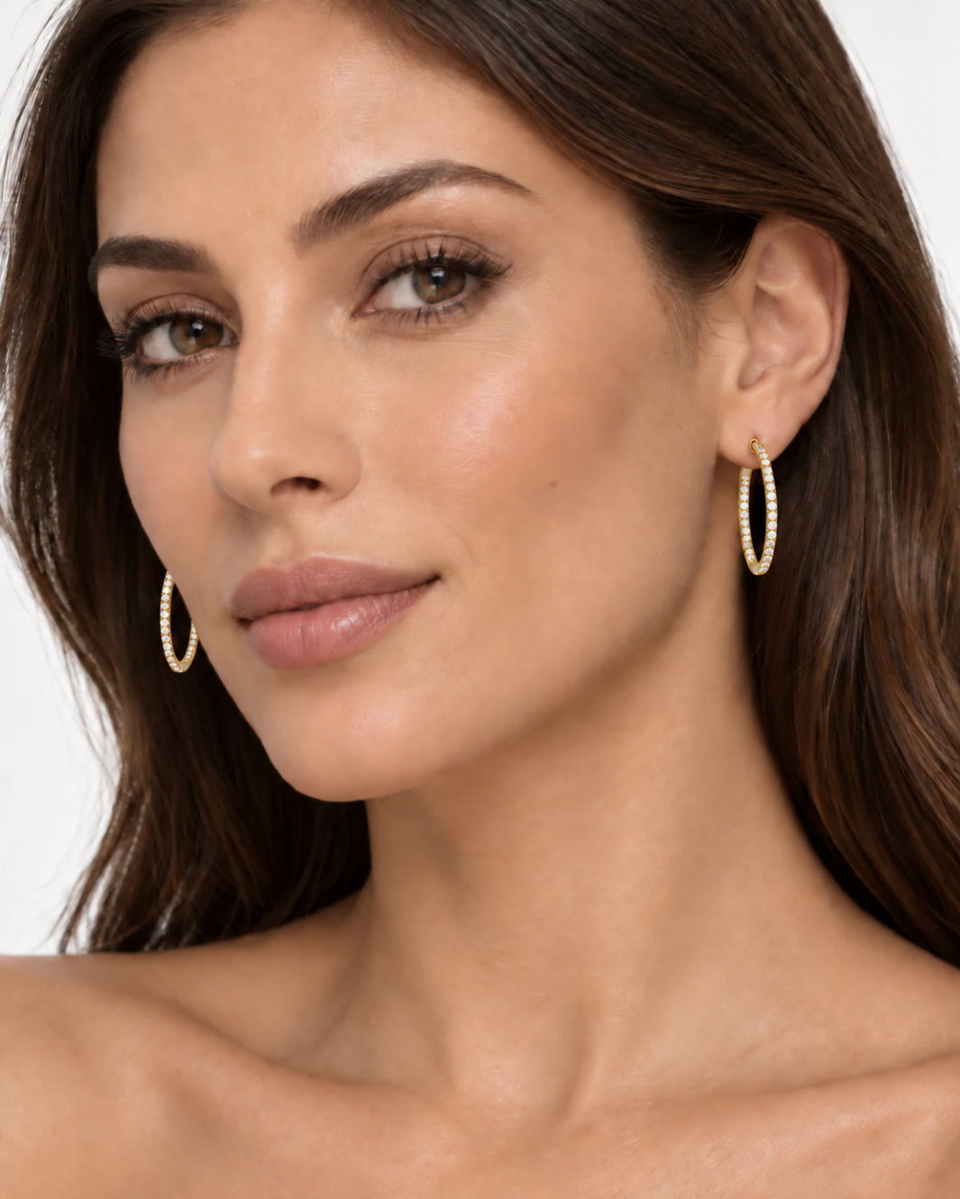 Emerson Stone Signature Inside-Out Diamond Hoops at Romi Boutique