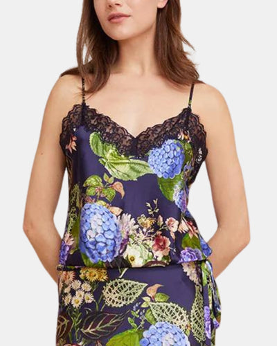 CORDOBA TOP IN AVERY FLORAL EVENING BLUE - Romi Boutique