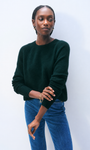 White & Warren Cashmere Waffle Sweatshirt at Romi Boutique