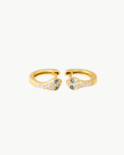 SNAKE CHARMER HUGGIE EARRING IN GOLD