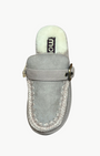 Mou PLATFORM CLOG SUEDE GOAT at Romi Boutique