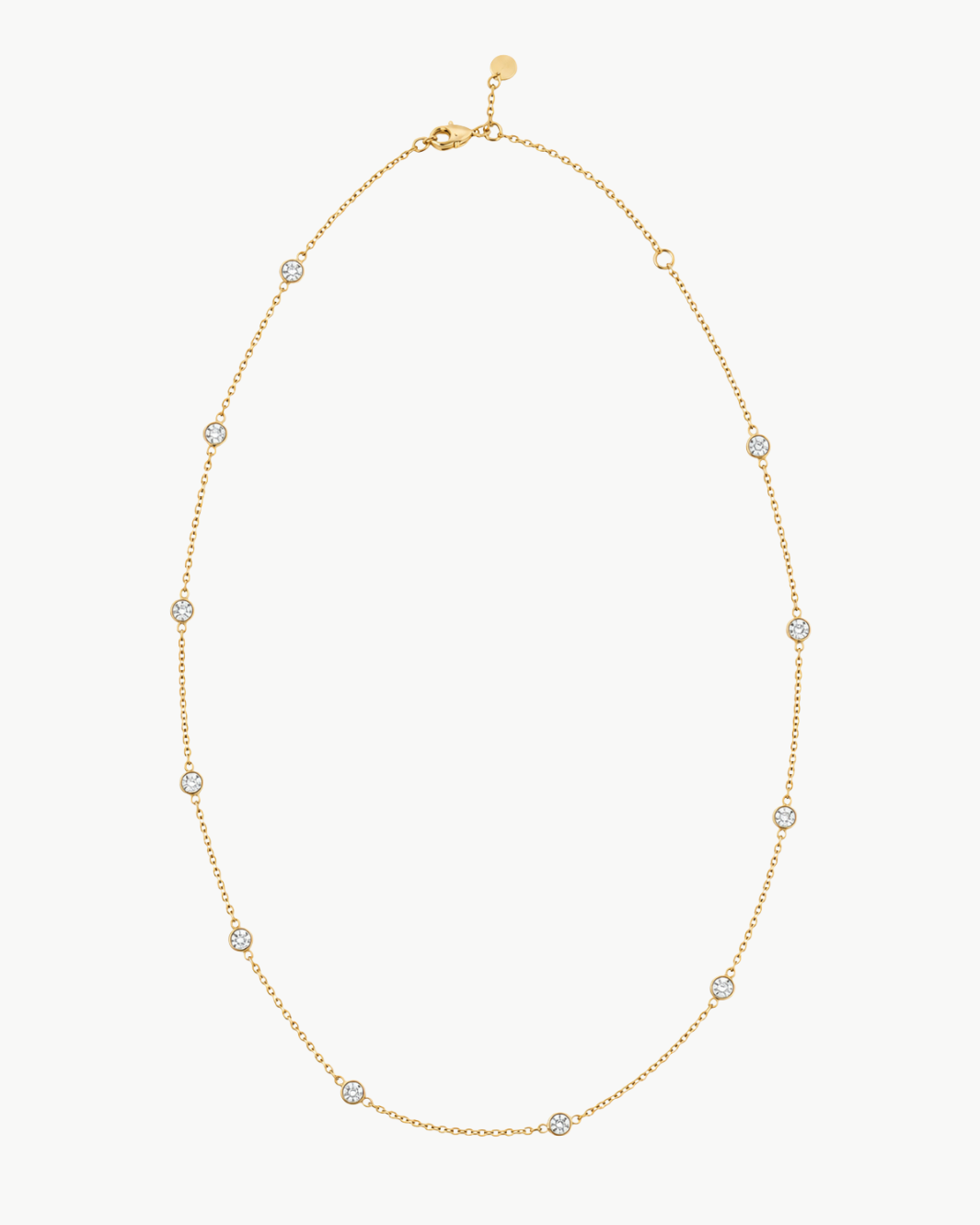 Bezel Diamond Station Necklace
