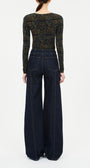 Ulla Johnson ARIS JERSEY LONG SLEEVE U-NECK TOP at Romi Boutique