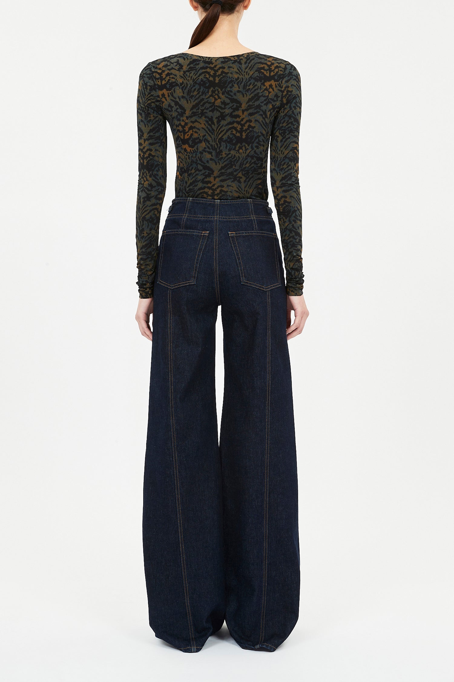 Ulla Johnson ARIS JERSEY LONG SLEEVE U-NECK TOP at Romi Boutique