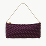 Naghedi GALA CLUTCH SATIN IN CURRANT at Romi Boutique