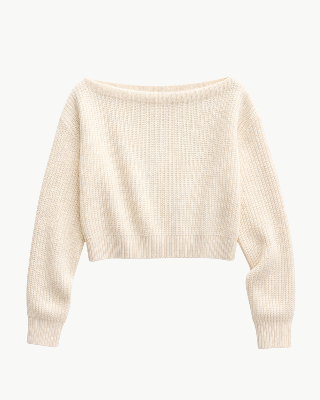 CASHMERE RIBBED BOATNECK