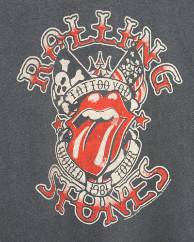 ROLLING STONES TATTOO YOU TEE IN VINTAGE BLACK - Romi Boutique