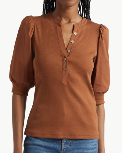 CORALEE TOP IN MAHOGANY