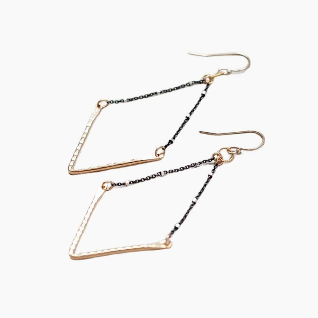 Maya Bauman V EARRINGS MEDIUM IN MIX METAL at Romi Boutique