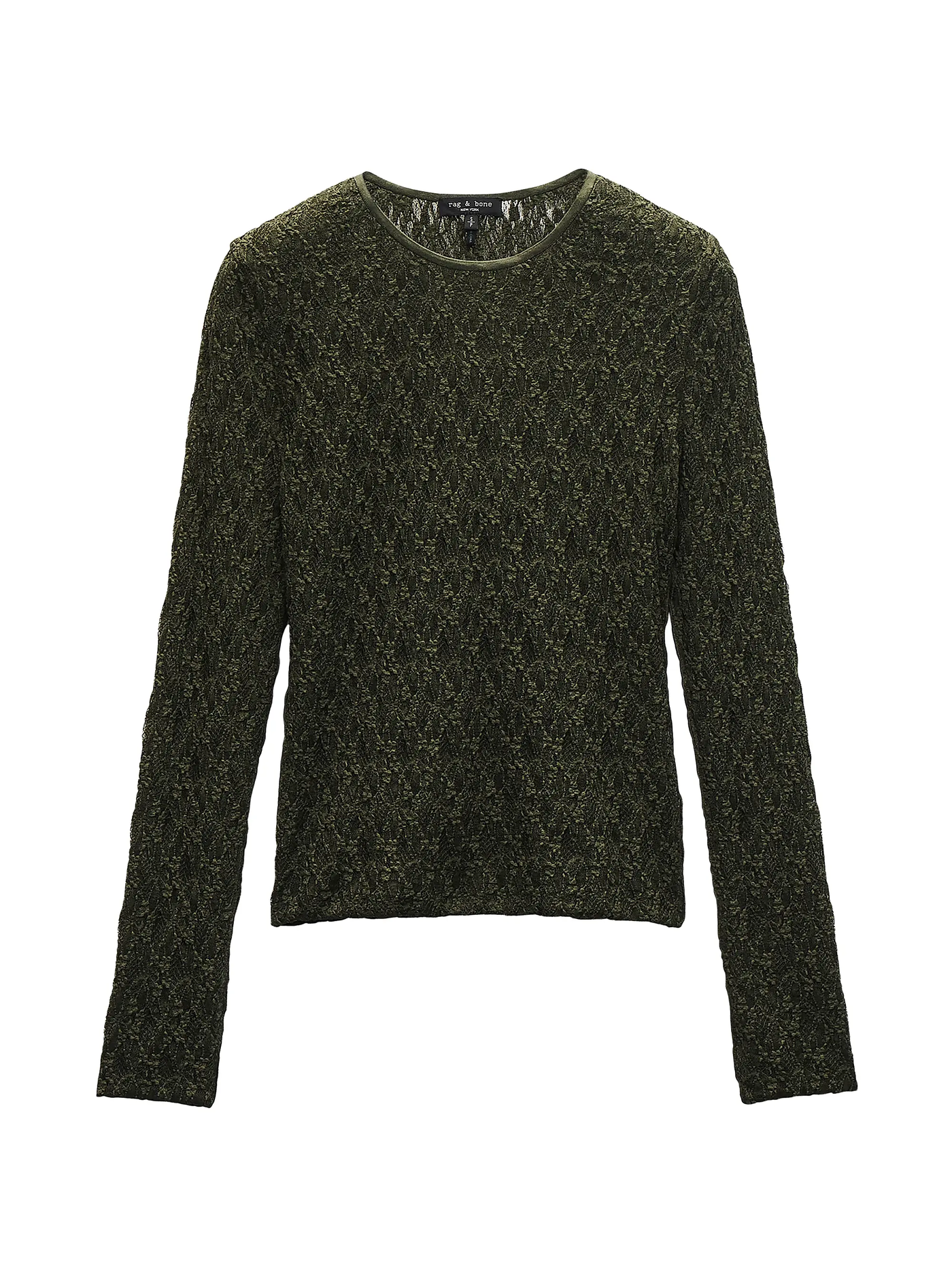 ELLIE LACE TEE IN ARMY