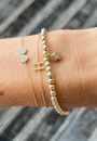 Alexa Leigh BEZEL STAR BRACELET IN GOLD at Romi Boutique