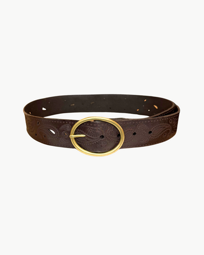 CINTURA CASHMERE BELT IN BROWN - Romi Boutique