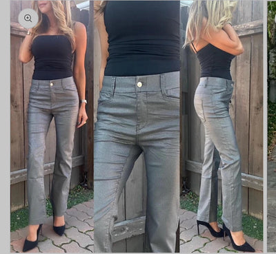 NOVEL IN PEWTER CHECK - Romi Boutique